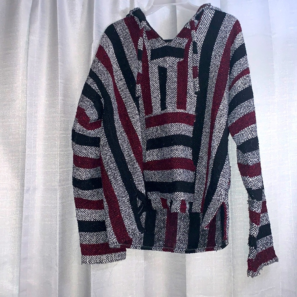 Red, Black and White Drug Rug